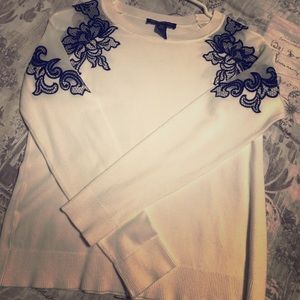 INC white & tulle top!